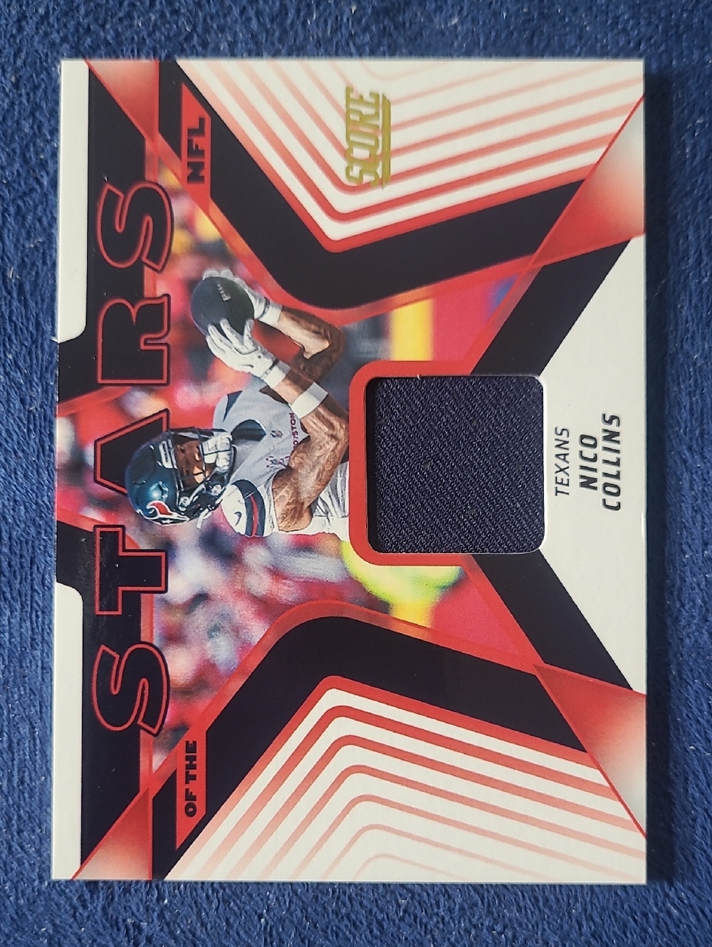 NFL Texans Nico Collins Collector Patch Card -Stars